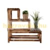 Indoor and outdoor flower stand, wooden flower shelf, three-level plant ladder, 100x80x80 cm