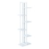 Indoor wooden flower stand 5-level flower stand white metal flower stand 120x34x21 cm