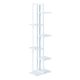 Indoor wooden flower stand 5-level flower stand white metal flower stand 120x34x21 cm