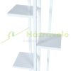 Indoor wooden flower stand 5-level flower stand white metal flower stand 120x34x21 cm