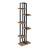 Indoor wooden flower stand 5-level flower stand black-wood metal flower stand 120x34x21 cm