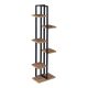 Indoor wooden flower stand 5-level flower stand black-wood metal flower stand 120x34x21 cm