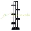 Indoor wooden flower stand 5-level flower stand black metal flower stand 120x34x21 cm