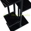 Indoor wooden flower stand 5-level flower stand black metal flower stand 120x34x21 cm