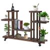 Indoor and outdoor flower stand, stepped design, four levels, 123x33x80 cm