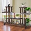 Indoor and outdoor flower stand, stepped design, four levels, 123x33x80 cm