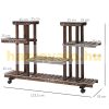 Indoor and outdoor flower stand, stepped design, four levels, 123x33x80 cm