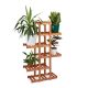 Indoor wooden flower stand, stepped design, 5 shelves 