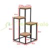 Indoor wooden flower stand 4 tier flower stand black metal flower stand