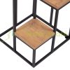 Indoor wooden flower stand 4 tier flower stand black metal flower stand