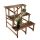 Indoor and outdoor flower stand wooden flower shelf stepped design three-level 80x80x80 cm