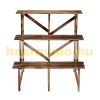 Indoor and outdoor flower stand wooden flower shelf stepped design three-level 80x80x80 cm