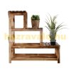 Indoor and outdoor flower stand wooden flower shelf stepped design three-level 80x80x80 cm