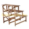 Indoor and outdoor flower stand wooden flower shelf stepped design three-level 80x80x80 cm