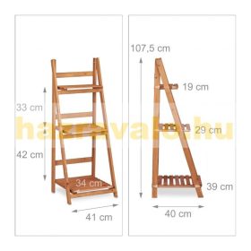   Beltéri fa virágtartó állvány 3 különböző méretben L méret 3 polcos