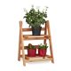 Indoor wooden flower stand in 3 different sizes M size 2 shelves