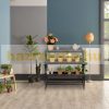 Indoor and outdoor collapsible flower stand in black