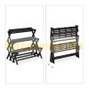 Indoor and outdoor collapsible flower stand in black