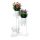 Indoor and outdoor metal flower stand with 3 shelves in white 