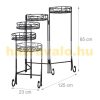Indoor and outdoor metal flower stand with 5 shelves in black 