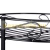 Indoor and outdoor metal flower stand with 5 shelves in black 