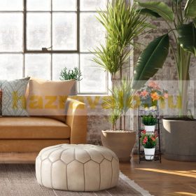   Beltéri és kültéri fém virágtartó állvány lépcsőzetes kialakítás fekete színben 