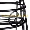 Indoor and outdoor metal flower stand staggered design in black 