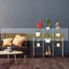Wooden indoor flower stand flower shelf brown 86x95x29 cm rustic free-standing shelf