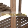 Wooden indoor flower stand flower shelf brown 86x95x29 cm rustic free-standing shelf