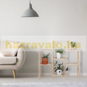   Beltéri virágtartó állvány nagyméretű virágpolc natúr fa 86x95x29 cm