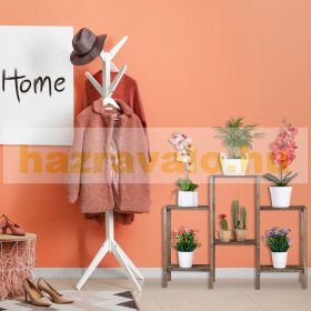   Fa beltéri virágtartó állvány virágpolc barna 70x89x27 cm rusztikus szabadon álló polc