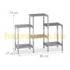 Wooden indoor flower stand flower shelf gray 70x89x27 cm rustic free-standing shelf
