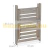 Indoor wooden flower stand in 3 different sizes, size M with 2 shelves in gray color