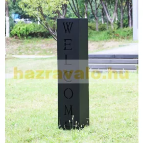 Rozsdamentes virágtartó állvány Herzlich Willkommen