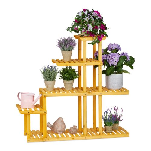 Indoor wooden flower stand XL flower shelf 5-level flower stand with 11 shelves natural 