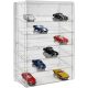 Model car display case, shelf display cabinet transparent acrylic for 1:24 scale models with tilted shelves