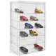 Model car showcase, shelf display cabinet transparent acrylic for 1:32 scale models with tilted shelves