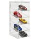 Model car showcase, shelf display cabinet transparent acrylic tower for 1:32 scale models with tilted shelves