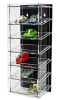 Model car showcase, shelf display cabinet transparent acrylic tower for 1:43 scale models with tilted shelves with black back