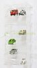 Model car showcase, shelf display cabinet transparent acrylic tower for 1:43 scale models with tilted shelves with transparent back