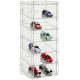 Model car showcase, shelf display cabinet transparent acrylic tower for 1:43 scale models with tilted shelves