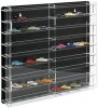 Model car showcase, shelf display cabinet transparent acrylic for 1:87 scale models 50x7x46 cm with black back 