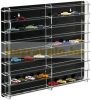 Model car showcase, shelf display cabinet transparent acrylic for 1:87 scale models 50x7x46 cm with black back 