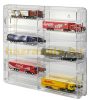 Model car showcase, shelf presentation cabinet transparent acrylic for 1:87 scale models 50x7x46 cm with mirrored back 