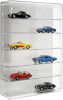 Model car showcase, shelf display cabinet transparent acrylic for 1:24 scale models 50x15x74 cm