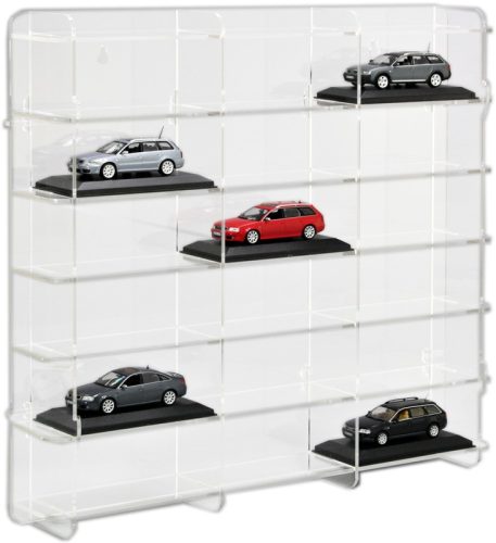 Model car showcase, shelf display cabinet transparent acrylic for 1:43 scale models 50x7.5x46 cm