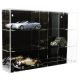 Model car showcase, shelf display cabinet transparent acrylic for 1:18 scale models 75x15.4x50 cm with black back