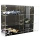 Model car showcase, shelf display cabinet transparent acrylic for 1:18 scale models 75x15.4x50 cm with mirrored back