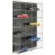 Model car showcase, shelf display cabinet transparent acrylic for 1:24 scale models 50x15x74 cm with black back