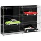 Model car showcase, shelf display cabinet transparent acrylic for 1:18 scale models 64.7x15.2x46.3 cm with black back